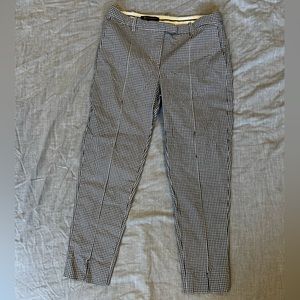 checkered Brooks Brothers women cigarette pants